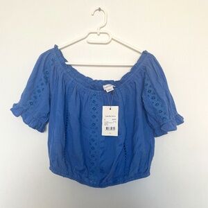NWT Short Blue Top - S